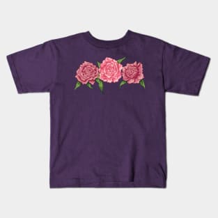 Peony Pattern Kids T-Shirt